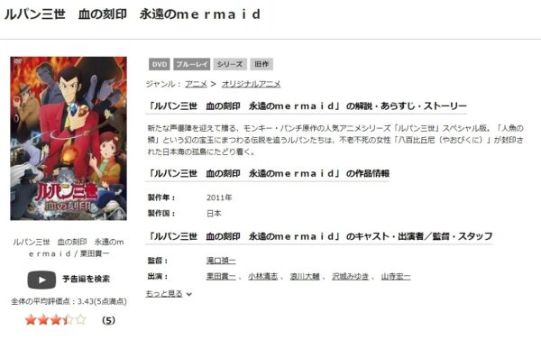 ルパン三世 血の刻印 tsutaya discas