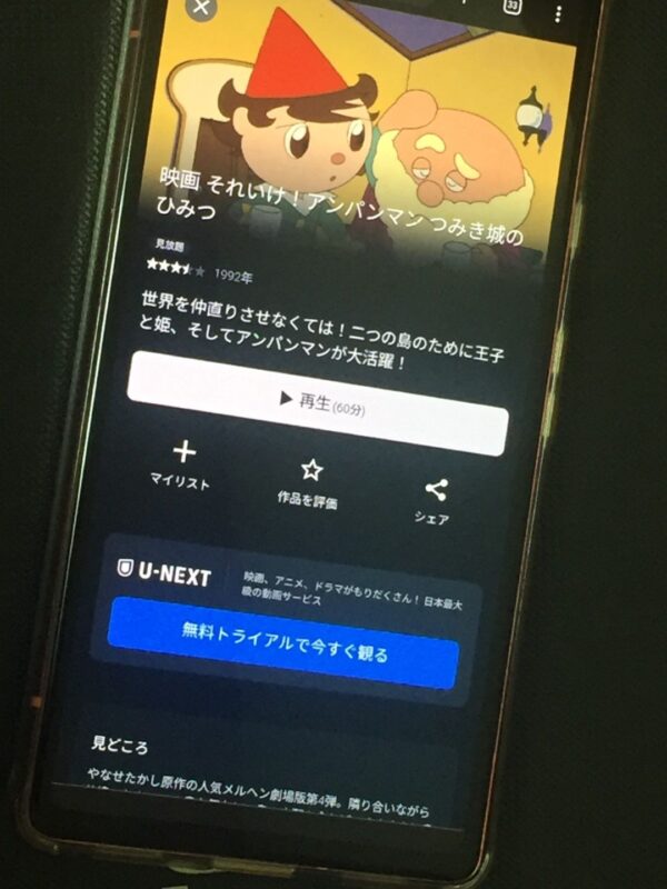 それいけ!アンパンマン つみき城のひみつ U-NEXT