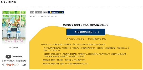 「リズと青い鳥 tsutaya discas