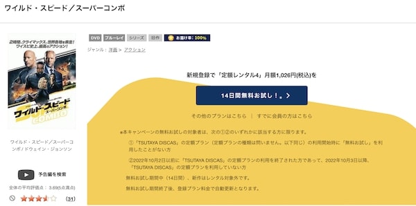 「ワイルド・スピード/スーパーコンボ tsutaya discas