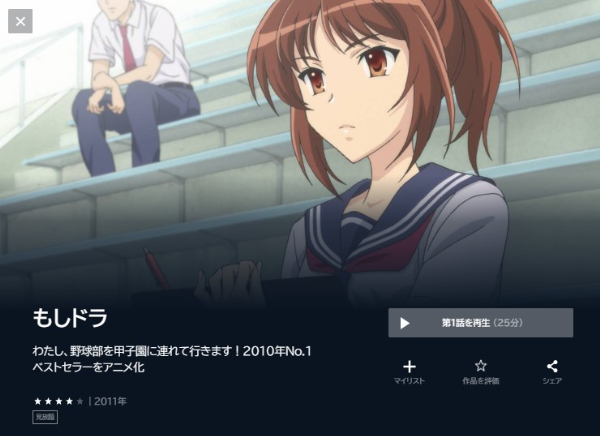 もし高校野球の女子マネージャーがドラッカーの『マネジメント』を読んだらの動画を全話無料で見れる動画配信サイト U-NEXT