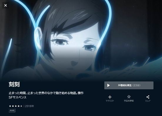 刻刻の動画を全話無料で見れる動画配信サイト U-NEXT