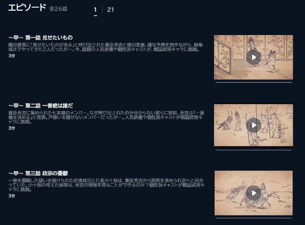 戦国鳥獣戯画~甲~の動画を全話無料で見れる動画配信サイト U-NEXT