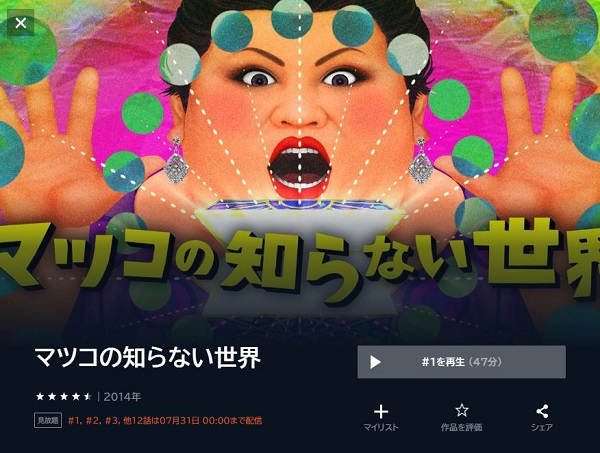 マツコの知らない世界 unext