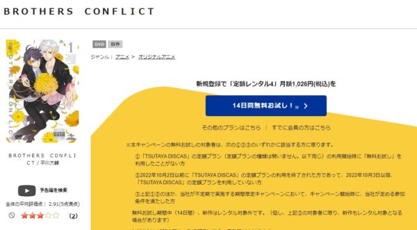BROTHERS CONFLICT tsutaya discas
