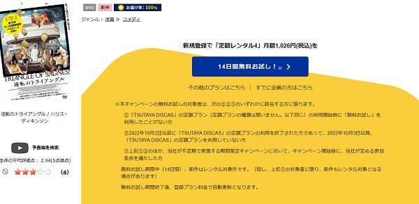 「逆転のトライアングル tsutaya discas