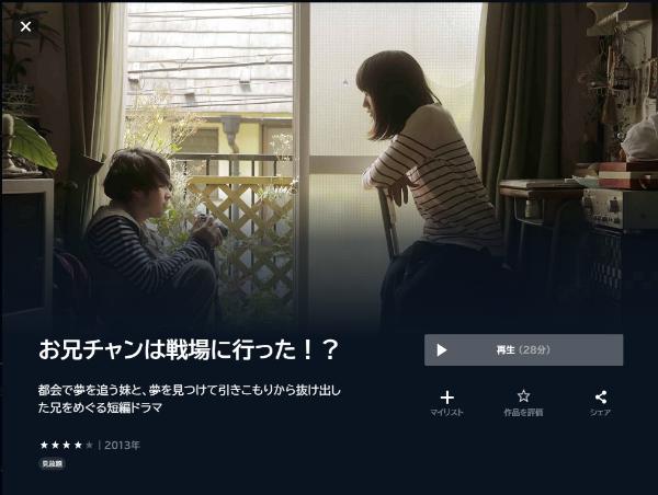 お兄チャンは戦場に行った!?U-NEXT