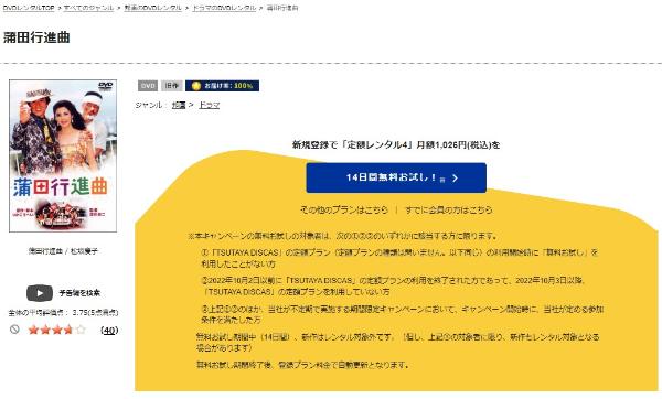 蒲田行進曲TSUTAYA DISCAS