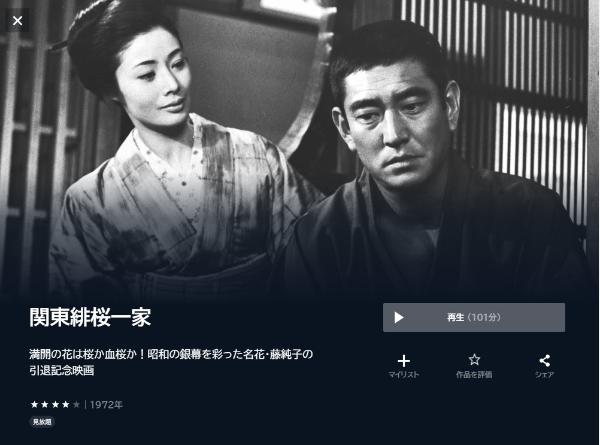 関東緋桜一家 U-NEXT