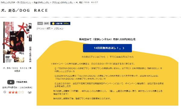 犬、走る DOG RACE TSUTAYA DISCAS