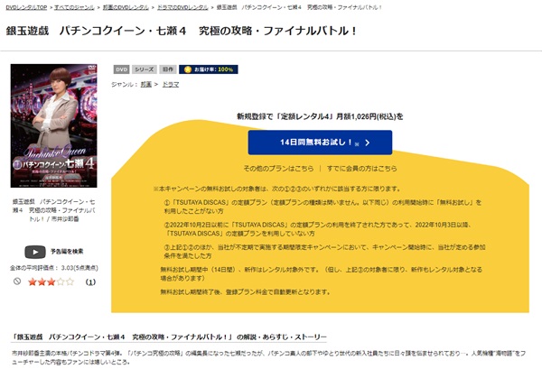 銀玉遊戯 パチンコクイーン・七瀬4 究極の攻略・ファイナルバトル!TSUTAYA DISCAS