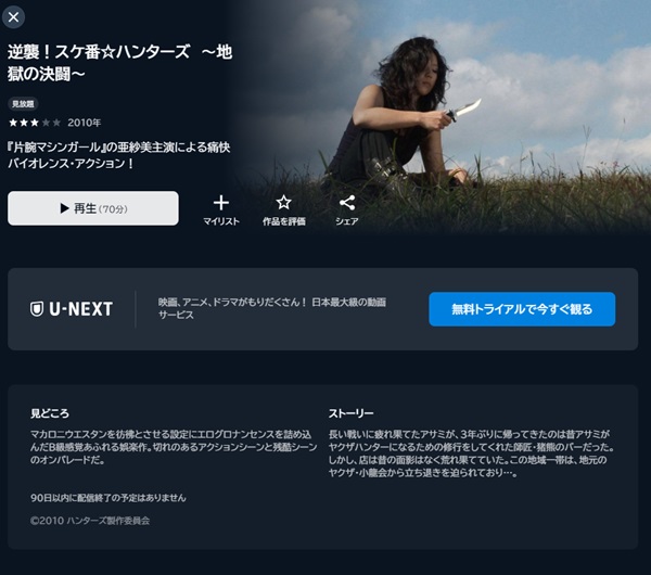 逆襲!スケ番☆ハンターズ ~地獄の決闘~U-NEXT