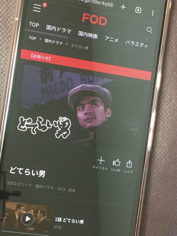 どてらい男 fod