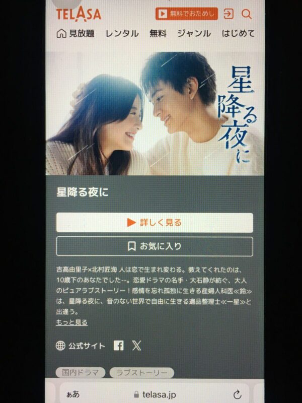 星降る夜に telasa