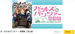 ガールズ&パンツァー 劇場版 dアニメストア
