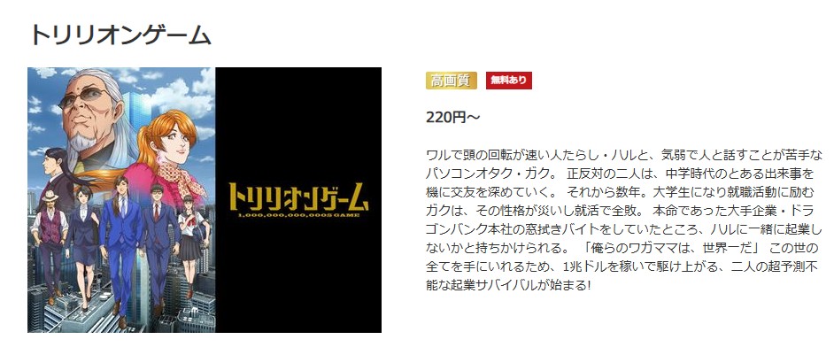 トリリオンゲーム music.jp