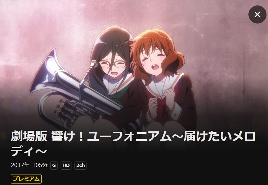 劇場版 響け!ユーフォニアム〜届けたいメロディ〜 DMM TV