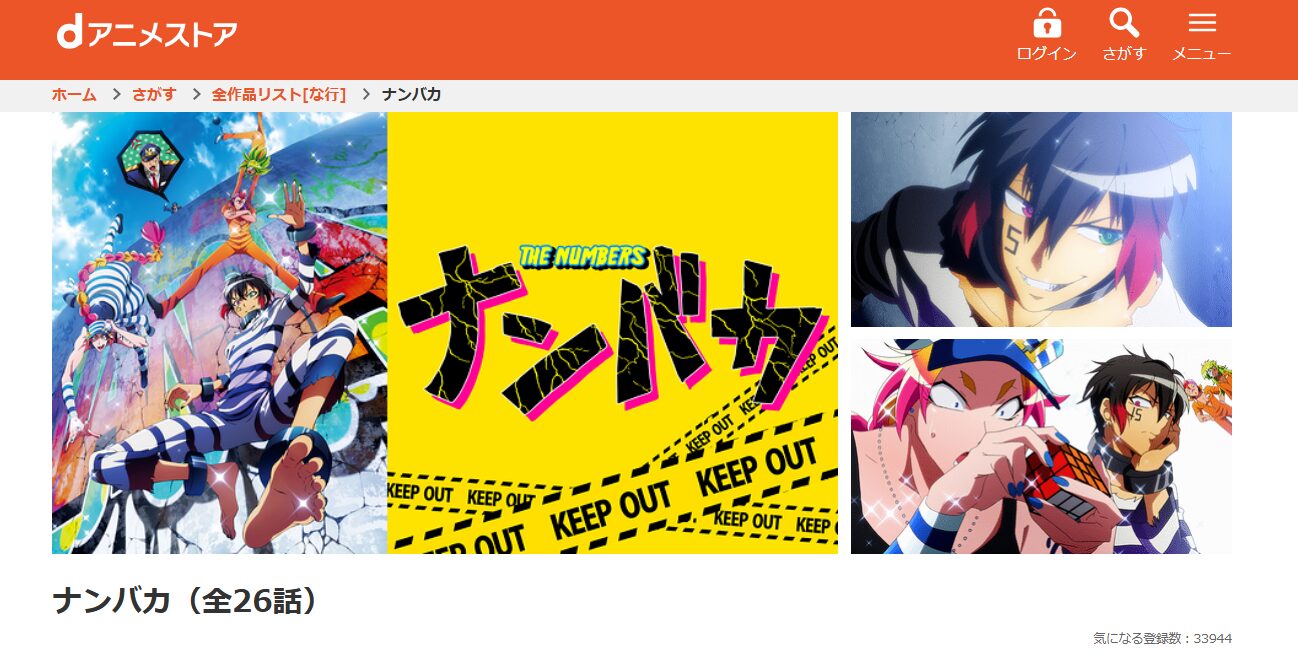 ナンバカ dアニメストア
