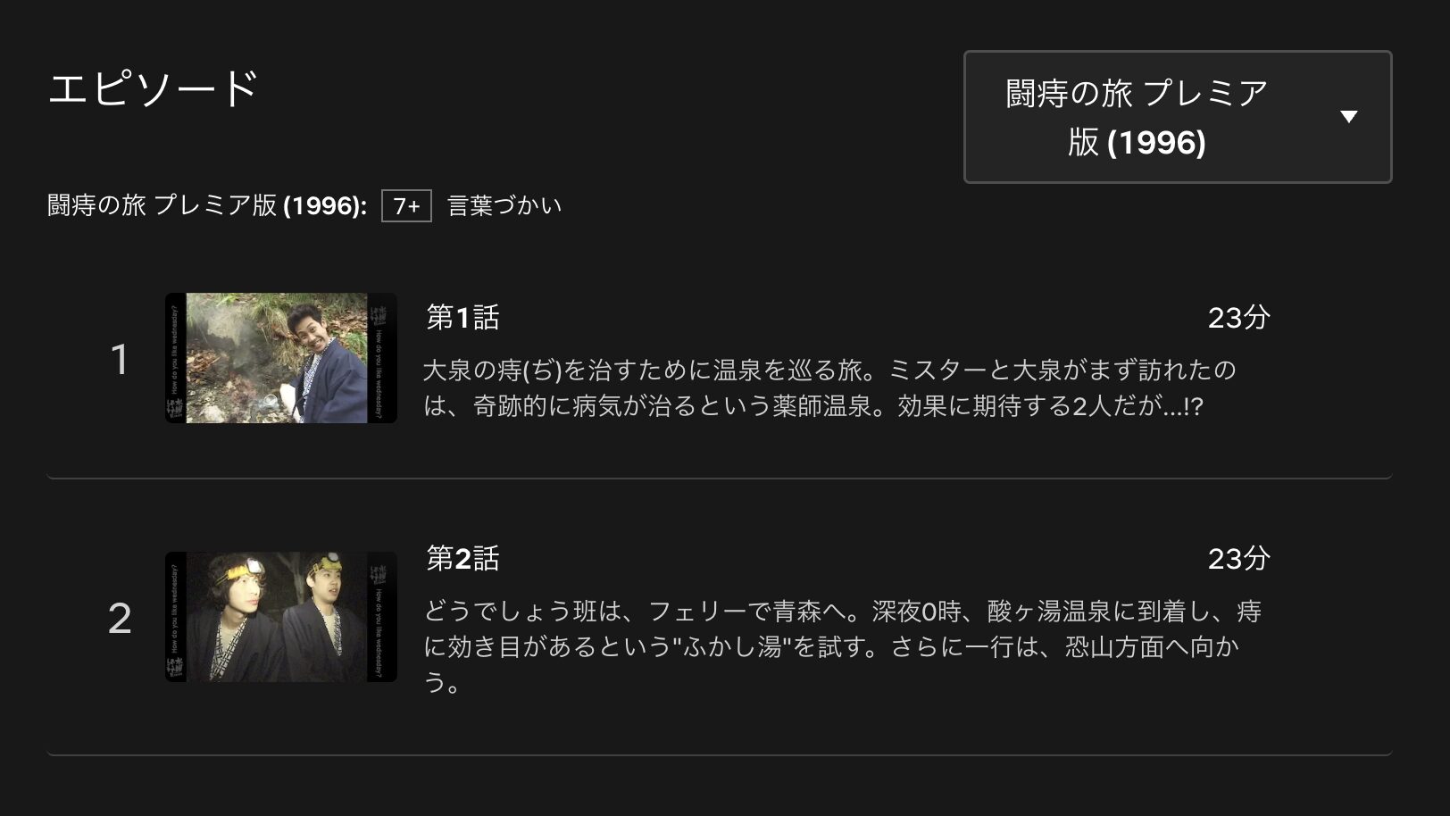 水曜どうでしょうプレミア 闘痔の旅 配信