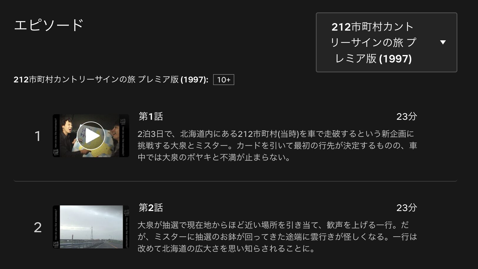 水曜どうでしょうプレミア 212市町村カントリーサインの旅 配信