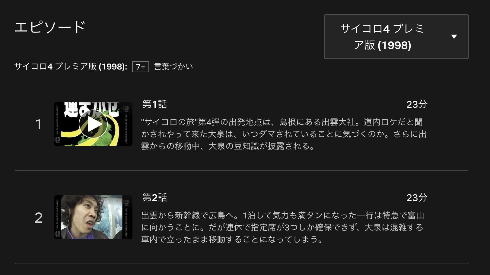 水曜どうでしょうプレミア サイコロ4 日本列島完全制覇 配信