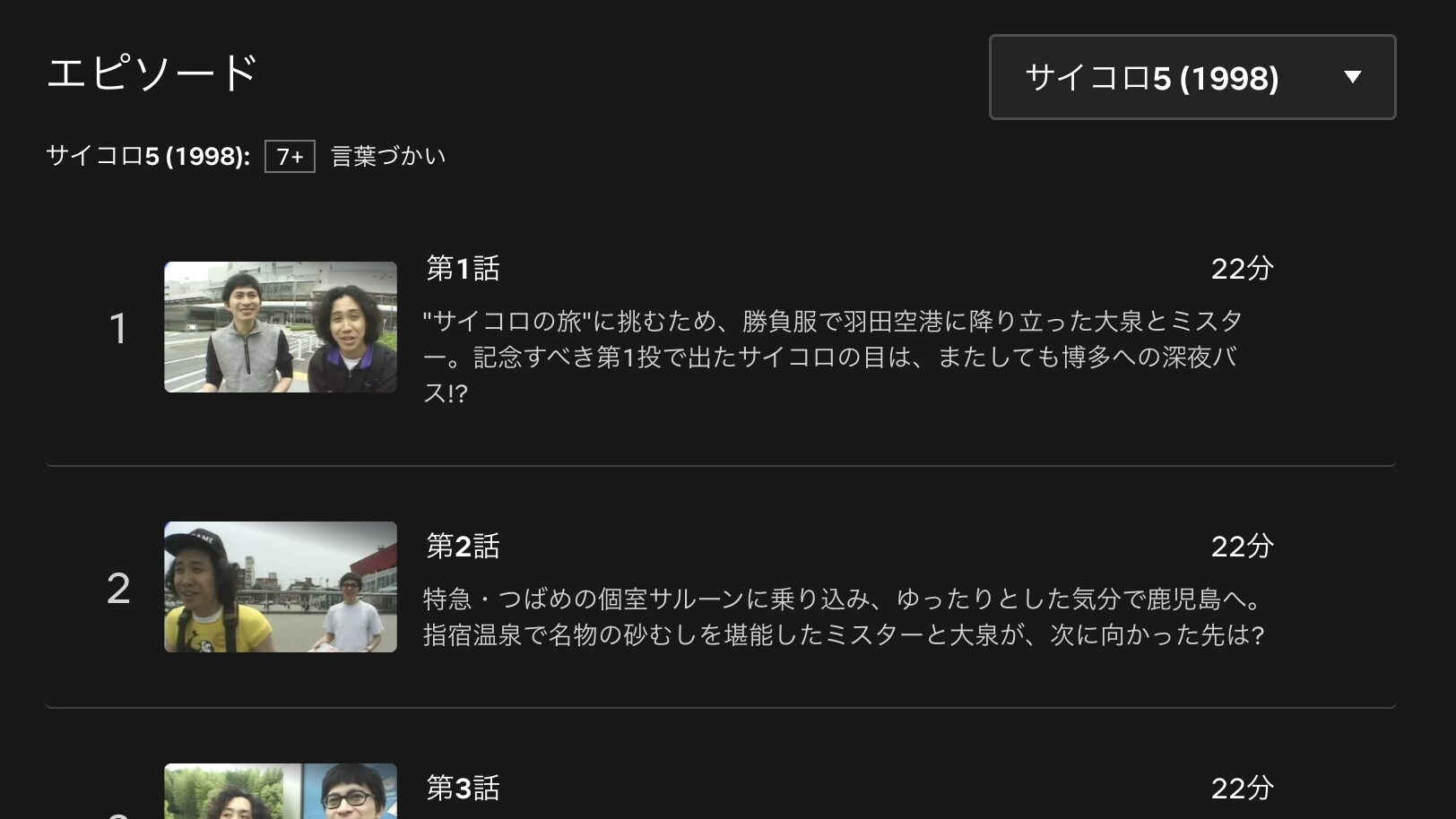 水曜どうでしょうClassic サイコロ5 キングオブ深夜バス 配信