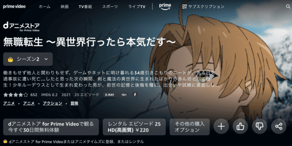 無職転生Ⅱ ~異世界行ったら本気だす~ Amazon