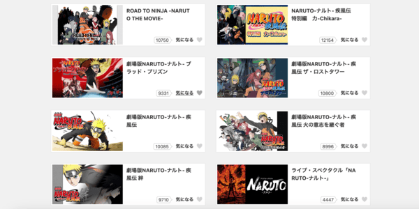 NARUTO‐ナルト‐ 疾風伝 映画全シリーズ dアニメストア