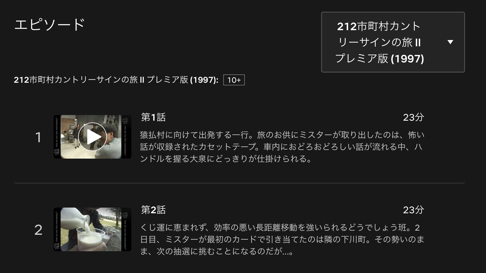 水曜どうでしょうプレミア 212市町村カントリーサインの旅2 配信