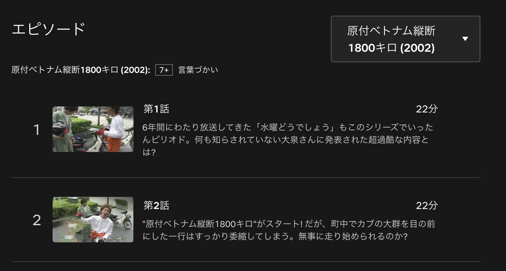 水曜どうでしょうプレミア 原付ベトナム縦断1800キロ 配信