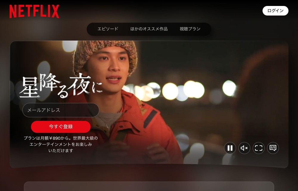 Netflix 星降る夜に