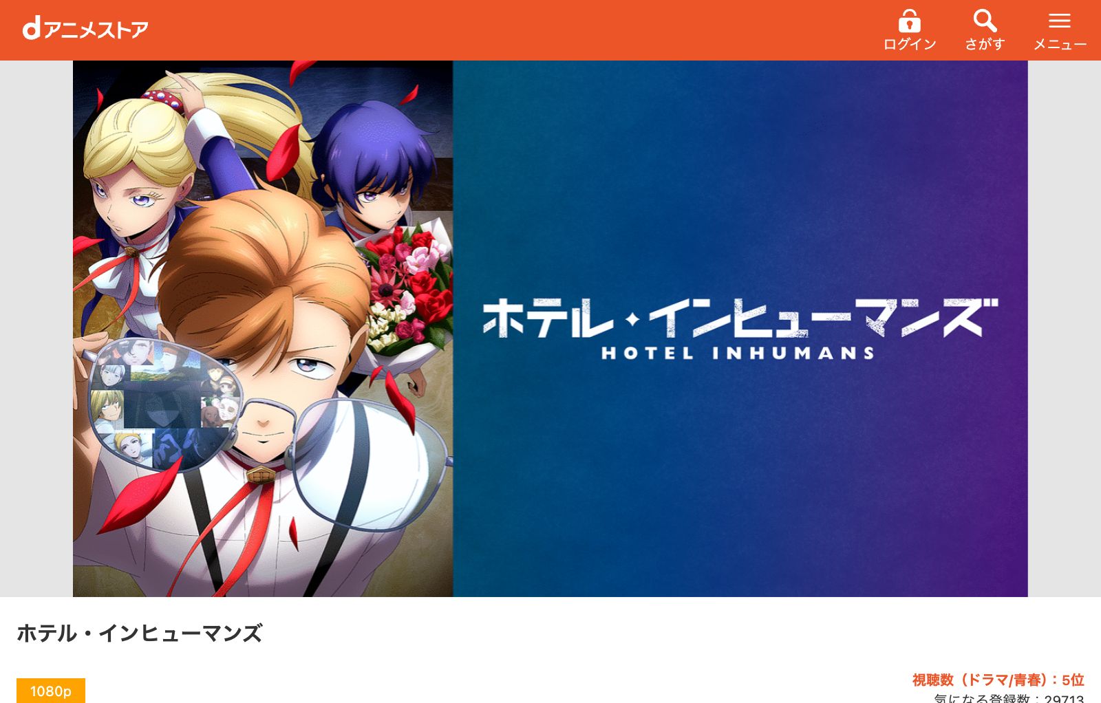 dアニメストア ホテル・インヒューマンズ 第2期