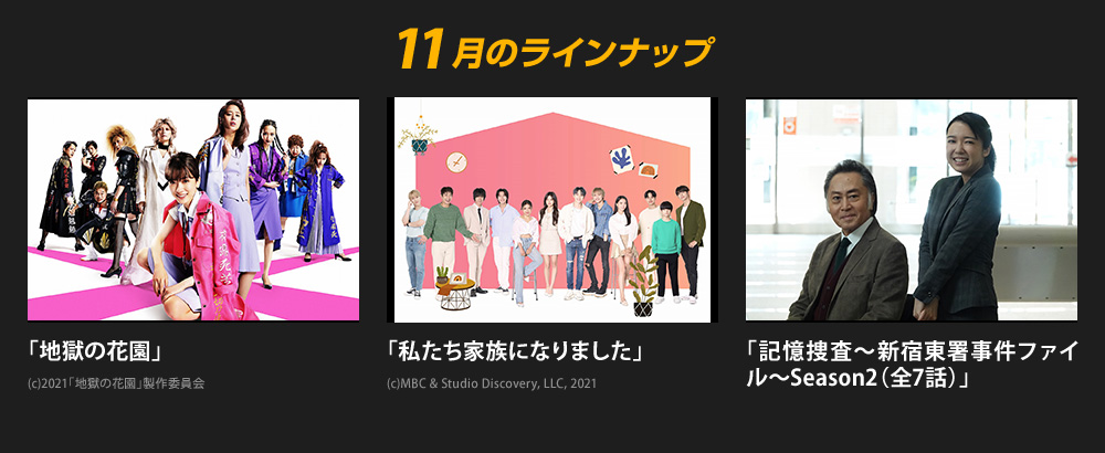 11月のラインナップ 映画 チャンネルneco