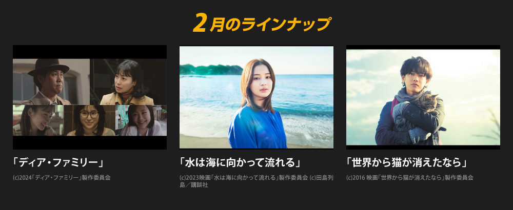 2月のラインナップ